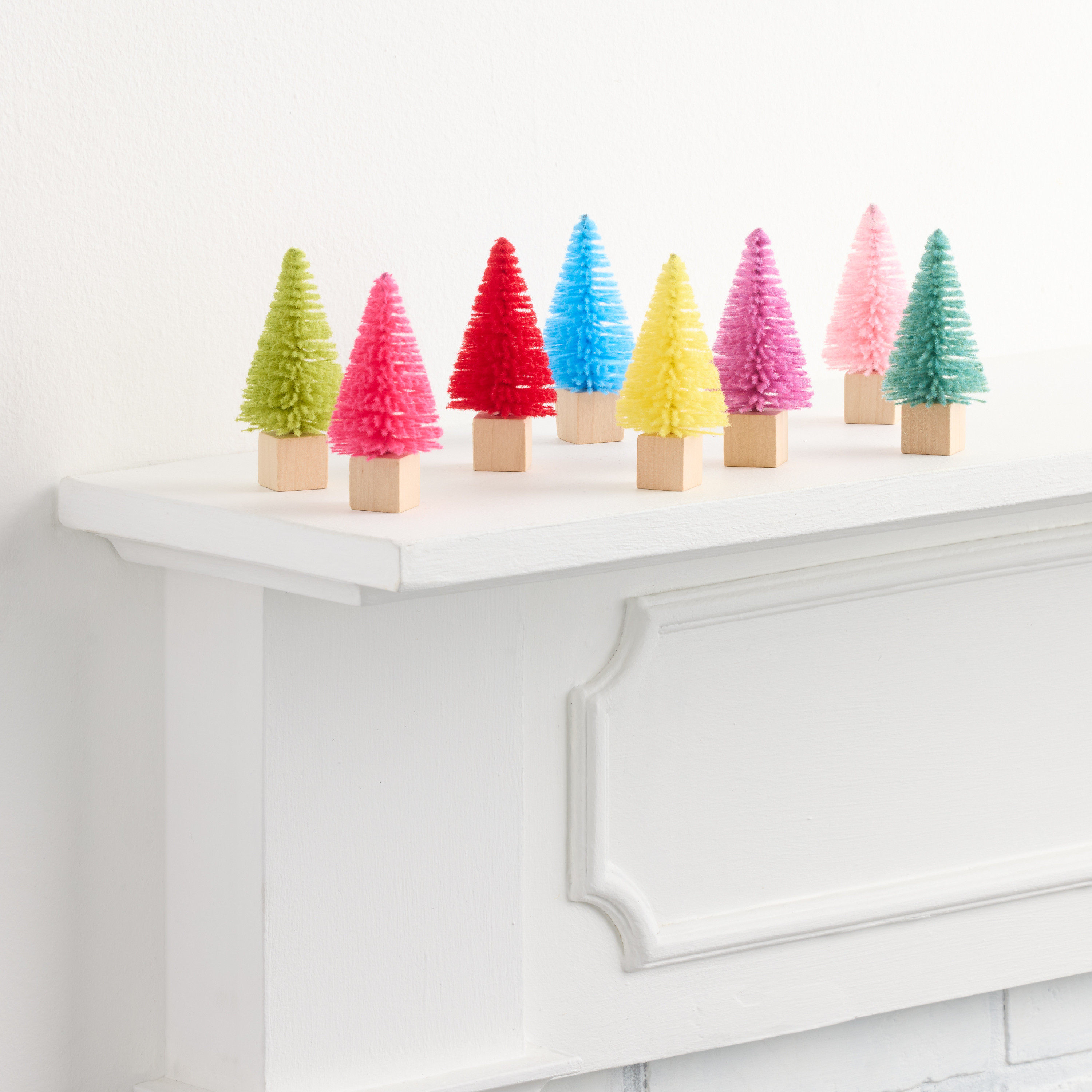 Mini Bottlebrush Tree Decor 8 Pack | World Market