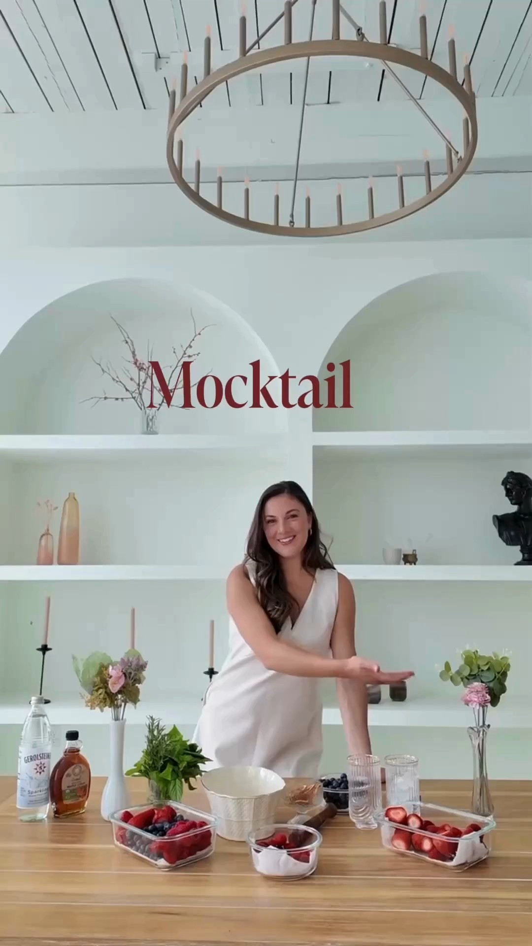 So many of you are asking for the ingredients of this mocktail! I linked the N.A. rosé and adaptogen drops! 