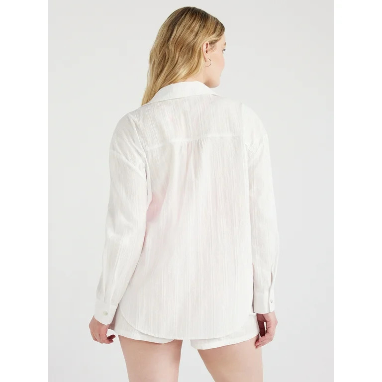 Time and Tru Women's and Women's Plus Cotton Pull On Coverup Shorts, Sizes XS-3X | Walmart (US)