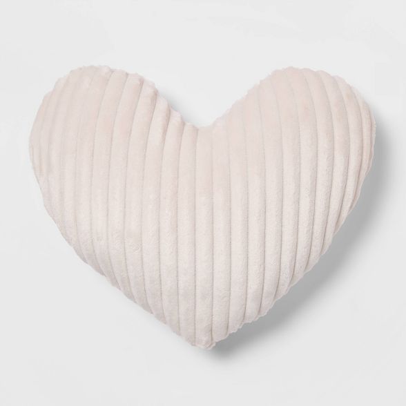Ribbed Plush Valentine's Day Heart Throw Pillow - Spritz™ | Target