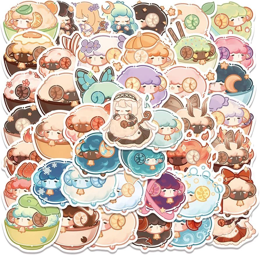 100Pcs Sheep Stickers Cute Lambs Sticker Vinyl Waterproof Stickers for Teens Adults Decals for Lo... | Amazon (US)