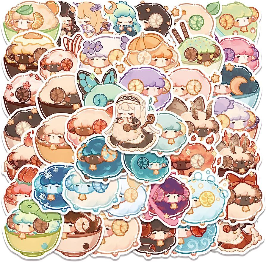 100Pcs Sheep Stickers Cute Lambs Sticker Vinyl Waterproof Stickers for Teens Adults Decals for Lo... | Amazon (US)