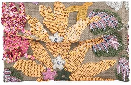 Oweisong Beaded Clutch Purse for Women Embroidered Evening Handbag Formal | Sequin Bead, Floral P... | Amazon (US)