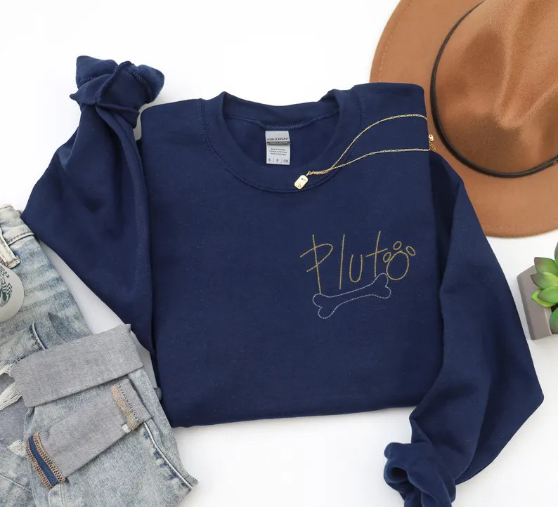 Pluto Autograph Embroidered Unisex Crewneck Sweatshirt | Disney World Sweatshirt | Magic Kingdom ... | Etsy (US)