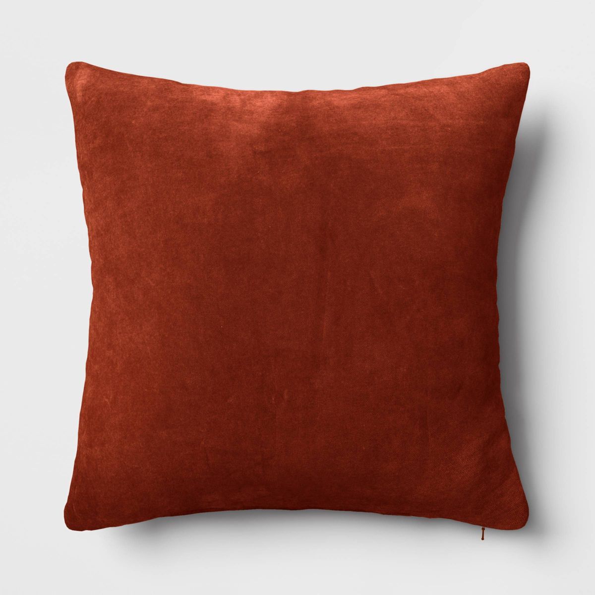 Washed Cotton Velvet Square Throw Pillow Dark Red - Threshold™ | Target