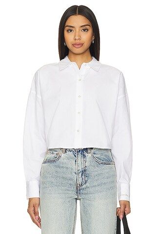 Favorite Daughter The Crop Ex-Boyfriend Shirt in White from Revolve.com | Revolve Clothing (Global)