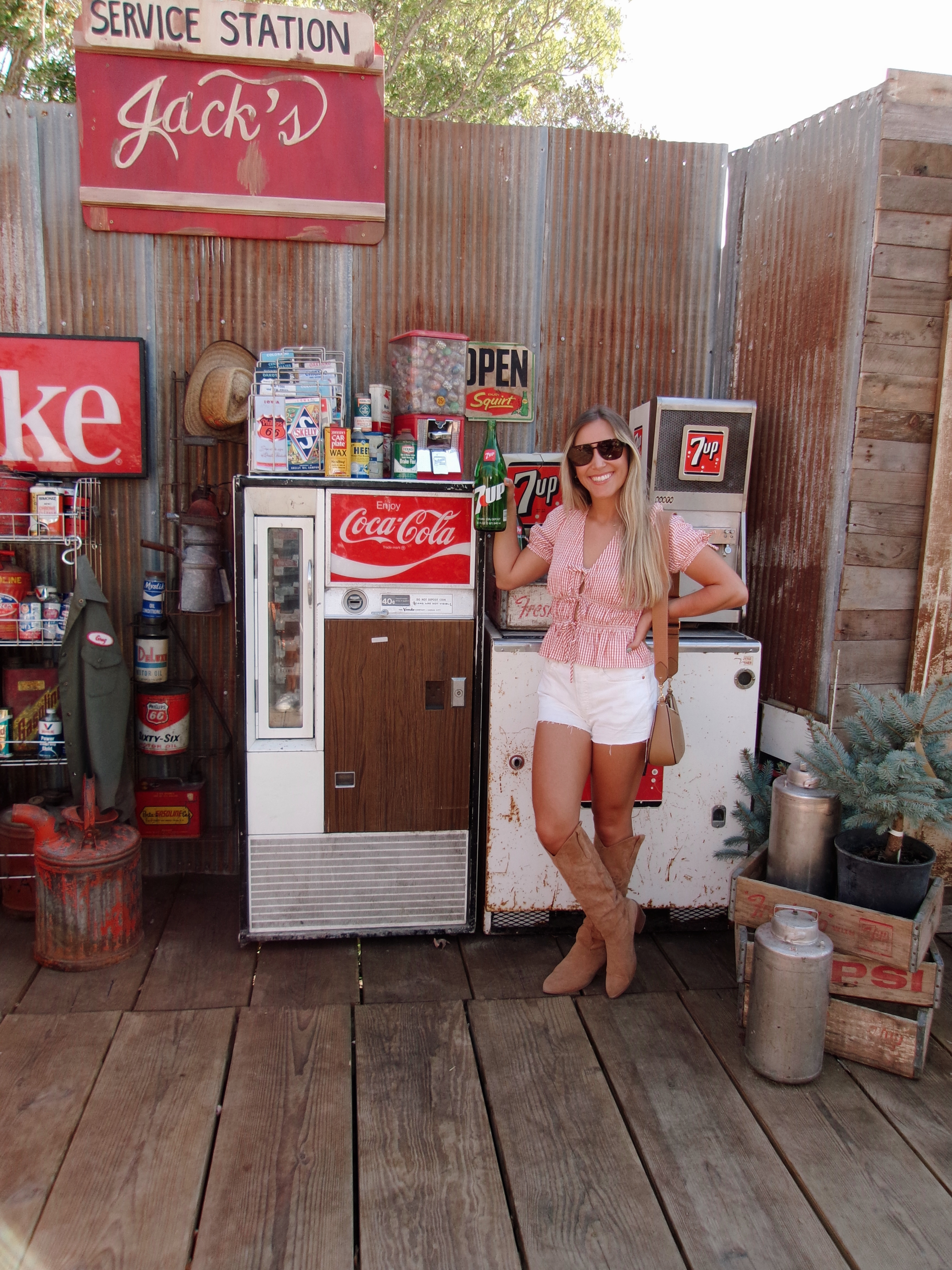 I wore this outfit to Junkstock, one of the best local fall festivals in the Omaha metro area. My top is from Nordstrom, paired with classic Levi's shorts and brown boots for a laid-back camping/country vibe! 🤎👢 

 #LTKSeasonal #LTKPetite #LTKFindsUnder50