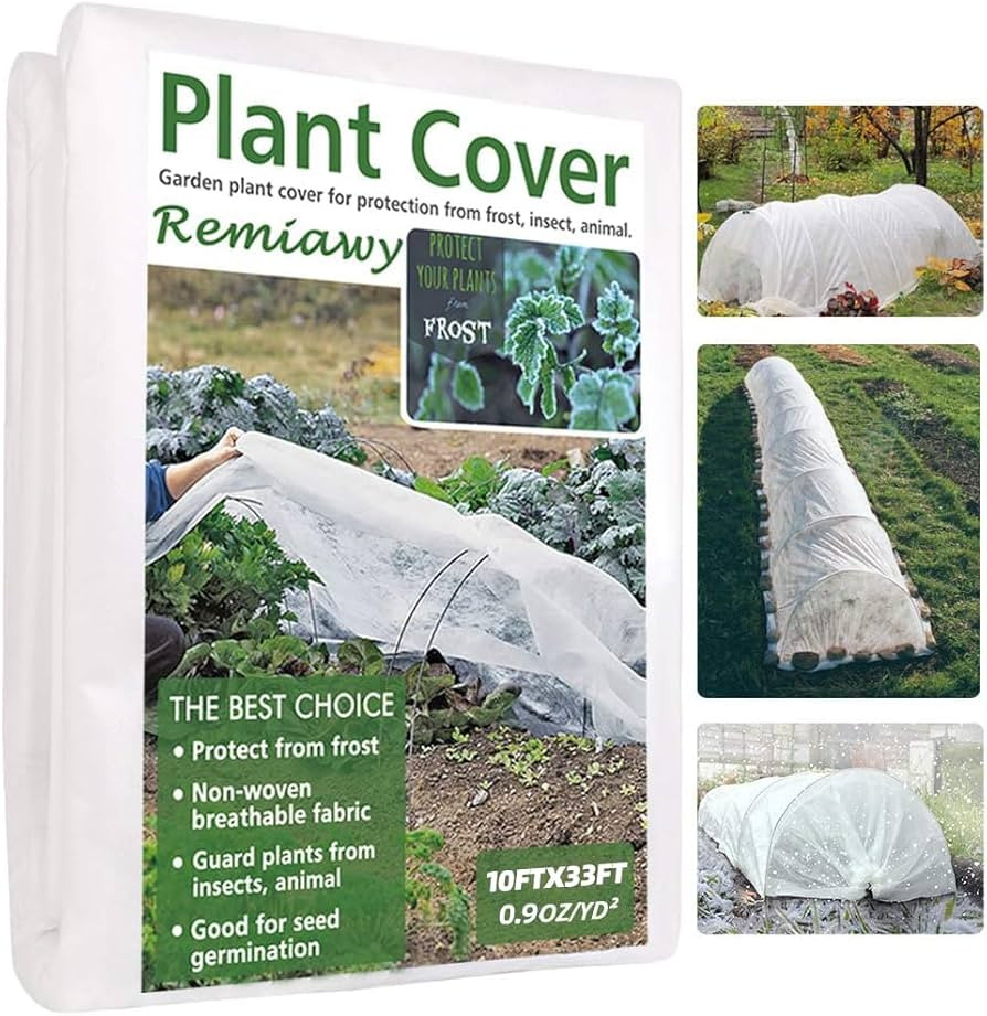 REMIAWY Plant Covers Freeze Protection, 10FTX33FT Frost Cloth Plant Cover Blanket for Outdoor Pla... | Amazon (US)