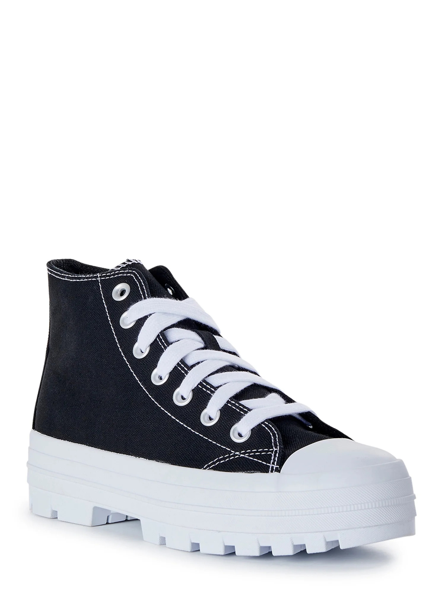 No Boundaries Women's High Top Canvas Lug Sneakers (Wide Width Available) | Walmart (US)