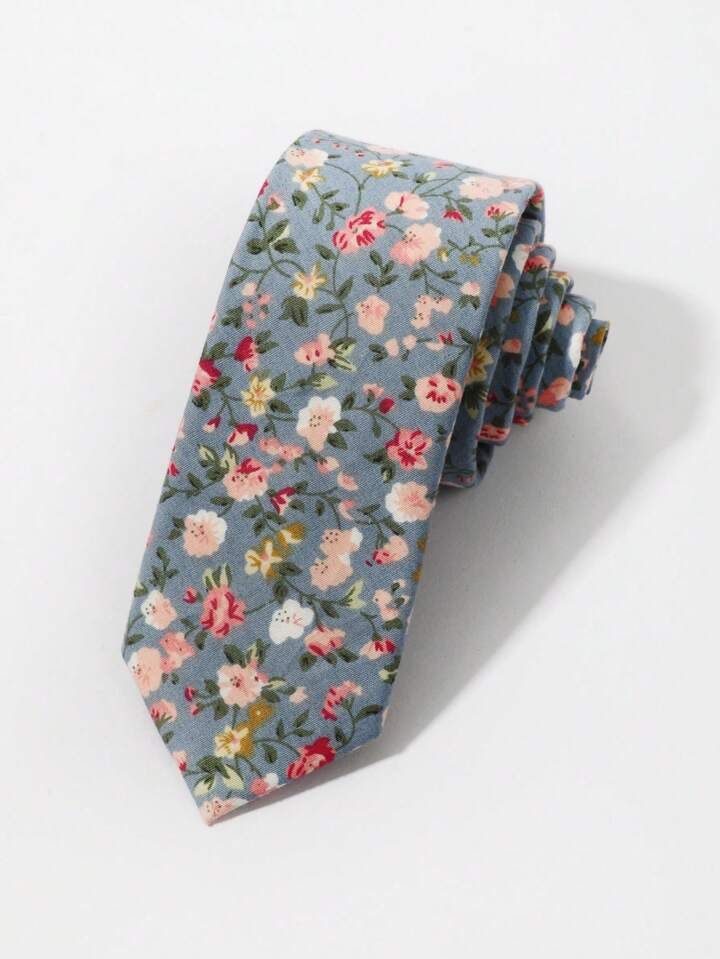 1pc Men Floral Print Fashionable Tie, For Party | SHEIN