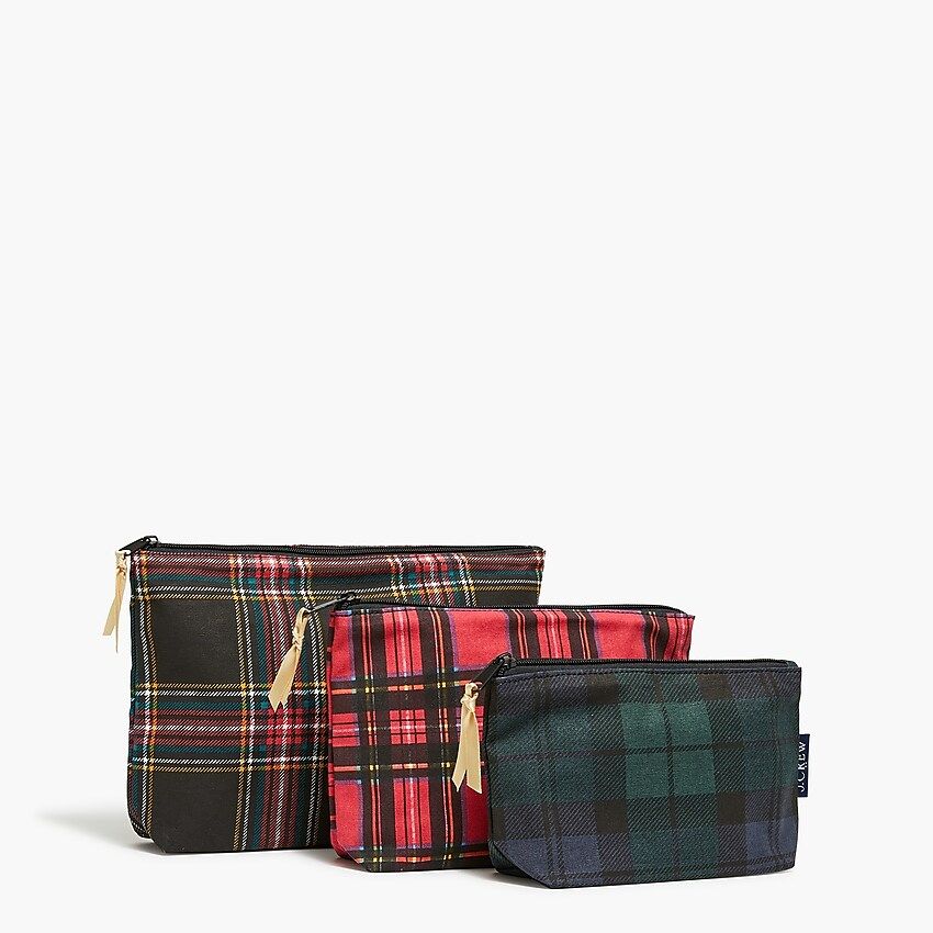 Three-pack tartan pouch setItem BD454 
 Reviews
 
 
 
 
 
1 Review 
 
 |
 
 
Write a Review 
 
 
... | J.Crew Factory