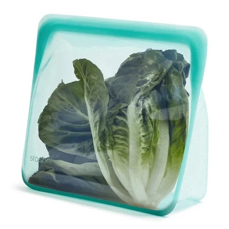 Stasher Premium Food-Grade Silicone Reusable Food Storage Container, Holds 104 oz, Leak Free Pinch Loc Seal, Aqua, 1 Mega Stand Up Bag | Walmart (US)