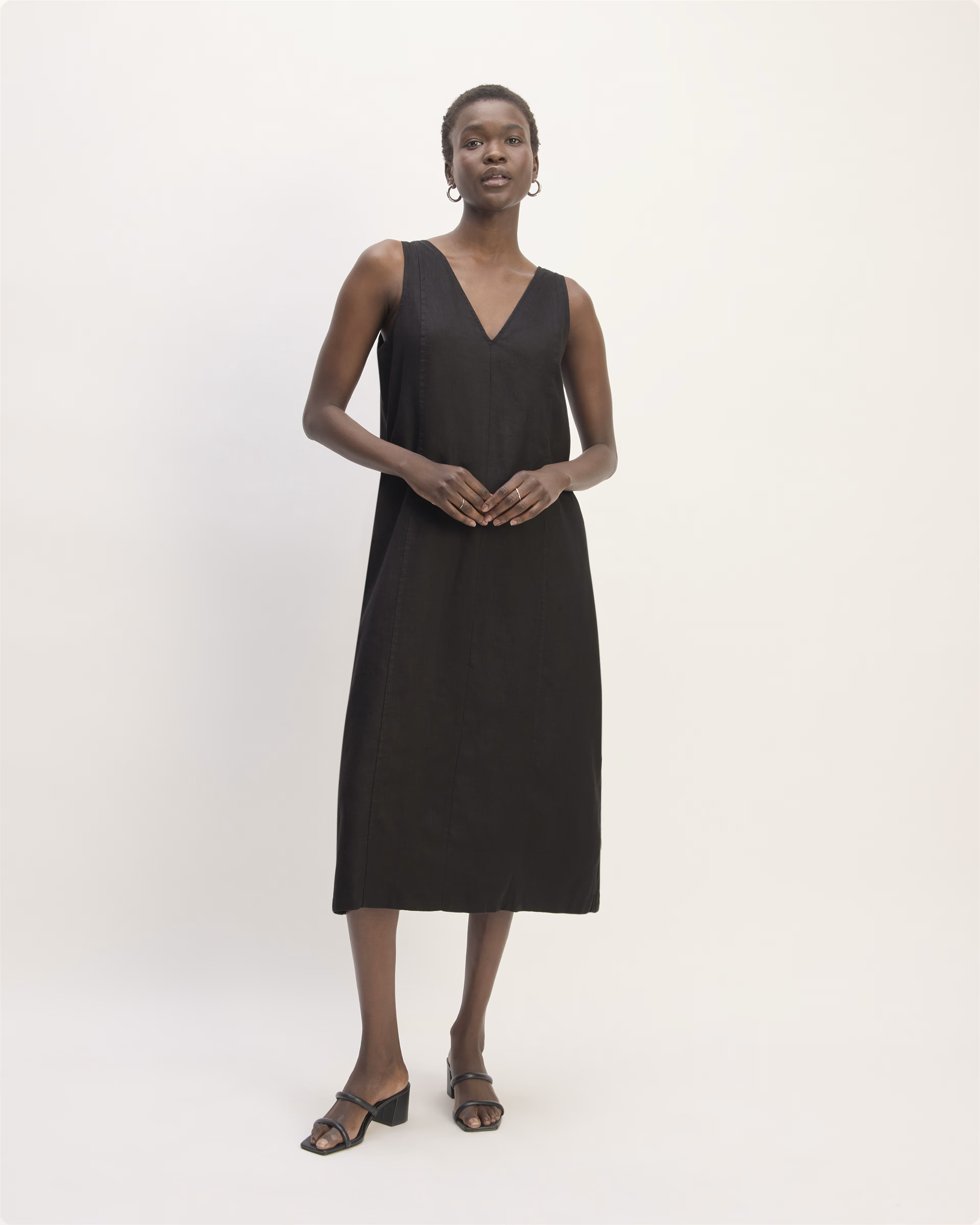 The Linen V-Neck Midi Dress | Everlane