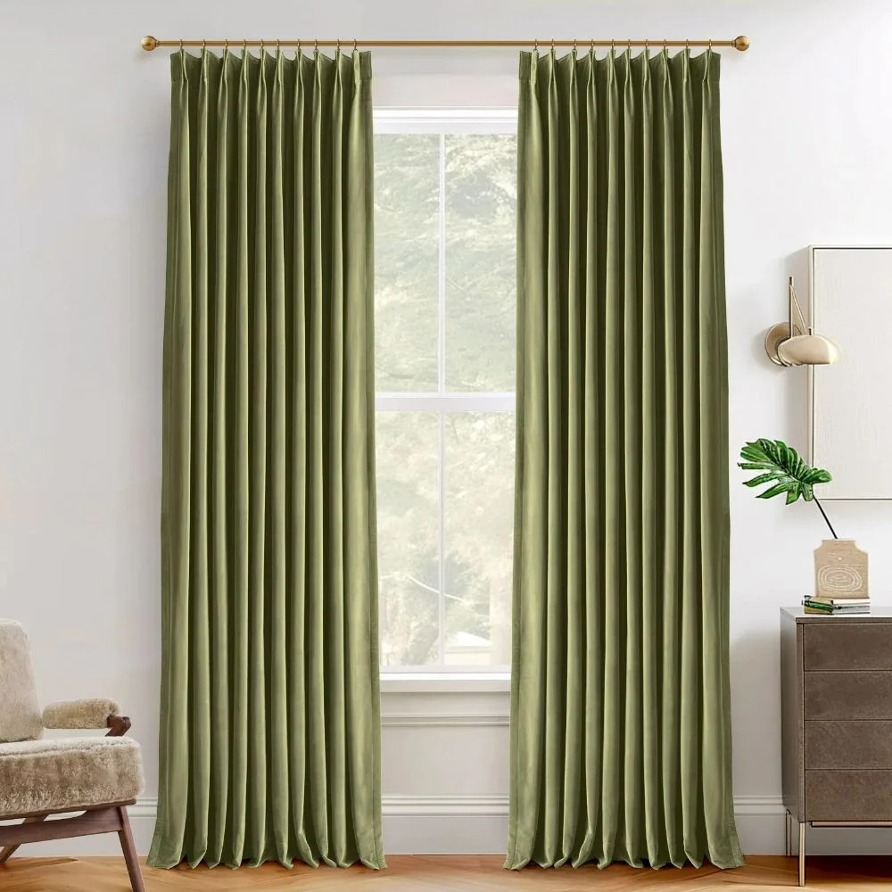 Vol Luxury Heavyweight Velvet Curtains Drapery Pleated | Homerilla