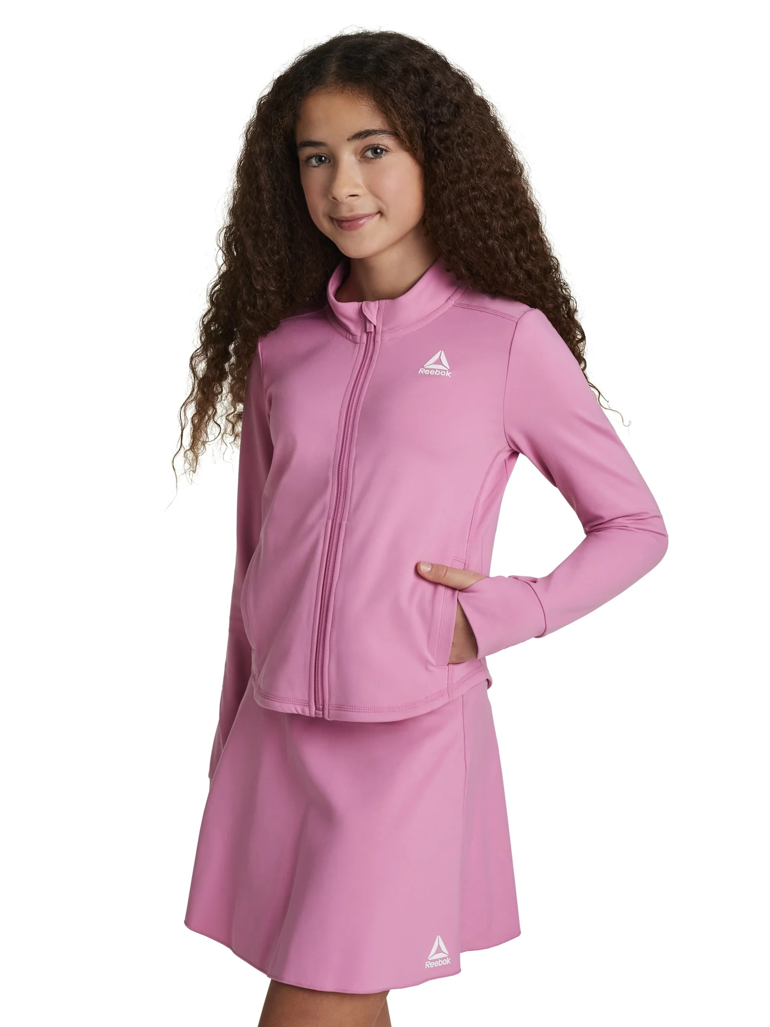 Reebok Girl's Courtside Performance Jacket, Sizes 4-18 | Walmart (US)