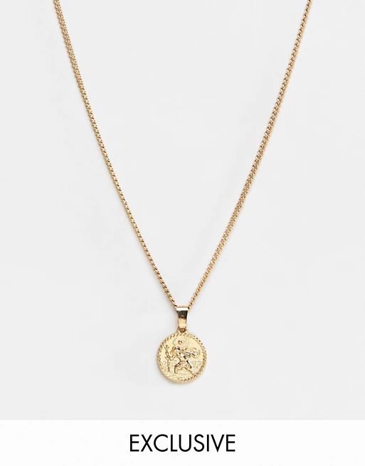 Liars & Lovers Exclusive necklace with coin pendant in gold | ASOS (Global)