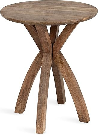 Kate and Laurel Soleyn Round Wood Side Table, 20x20x25, Natural | Amazon (US)