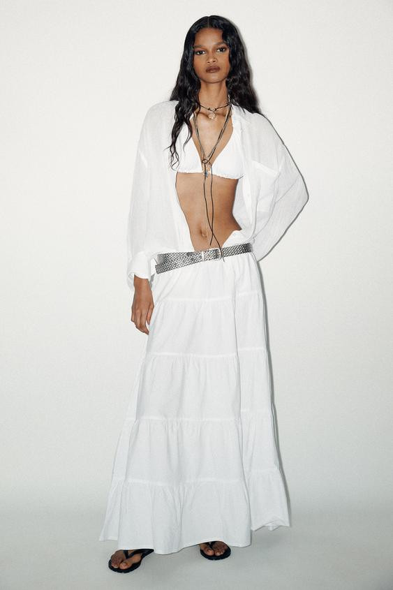 TIERED MAXI SKIRT | Zara US