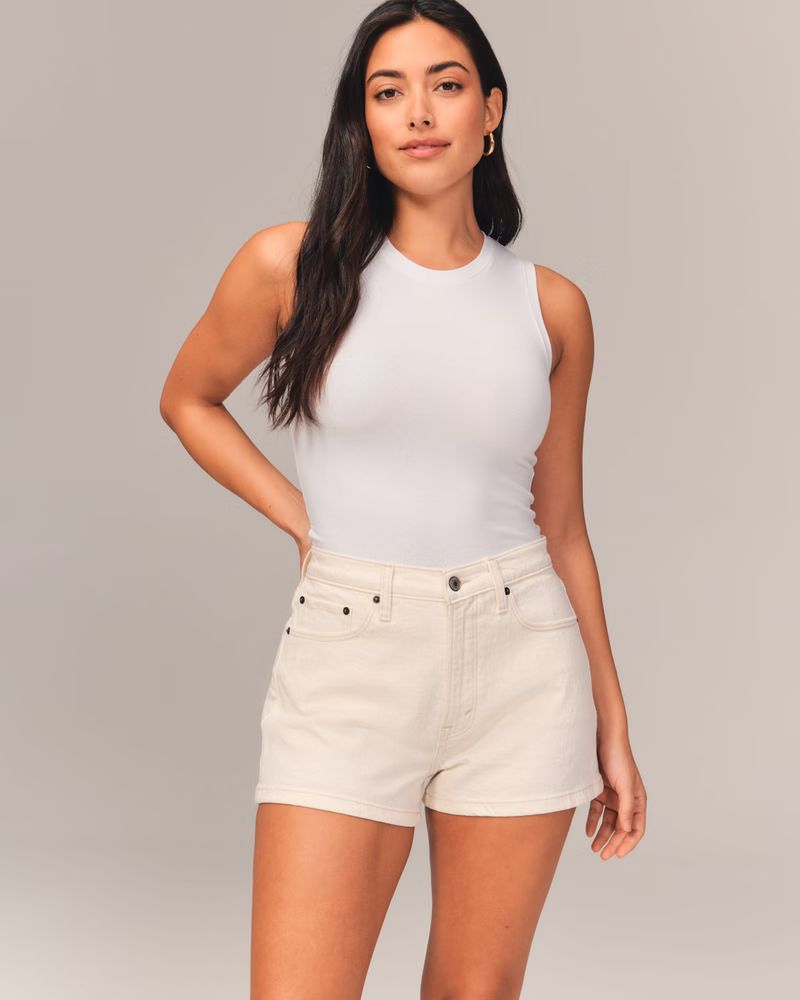 Curve Love High Rise Mom Short | Abercrombie & Fitch (US)