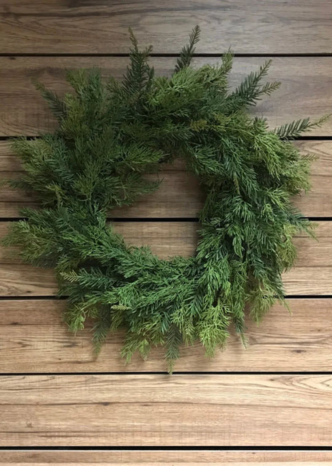 24 Cedar and Hemlock Wreath/green Artificial - Etsy | Etsy (US)