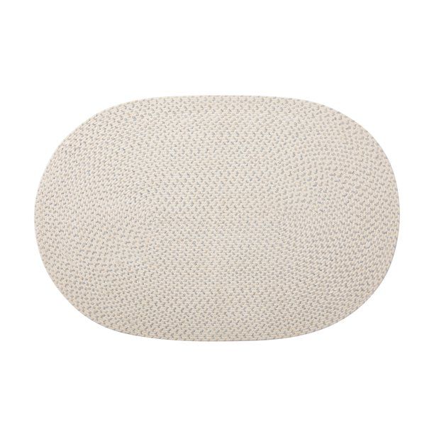 Better Homes & Gardens Braided Oval Accent Rug for Entryway, Ivory Multi, 30" x 44" - Walmart.com | Walmart (US)