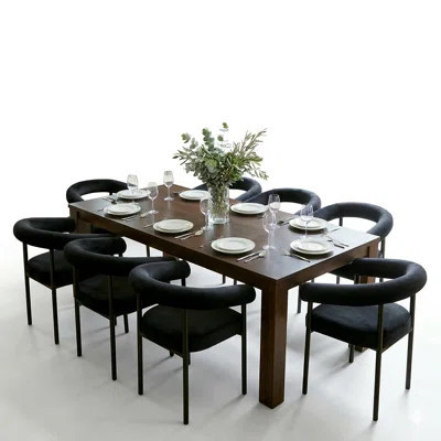 Modern Velvet Dining Chairs, Barrel Back Upholstered Armchairs With Metal Legs For Dining Room Kitchen | Wayfair North America