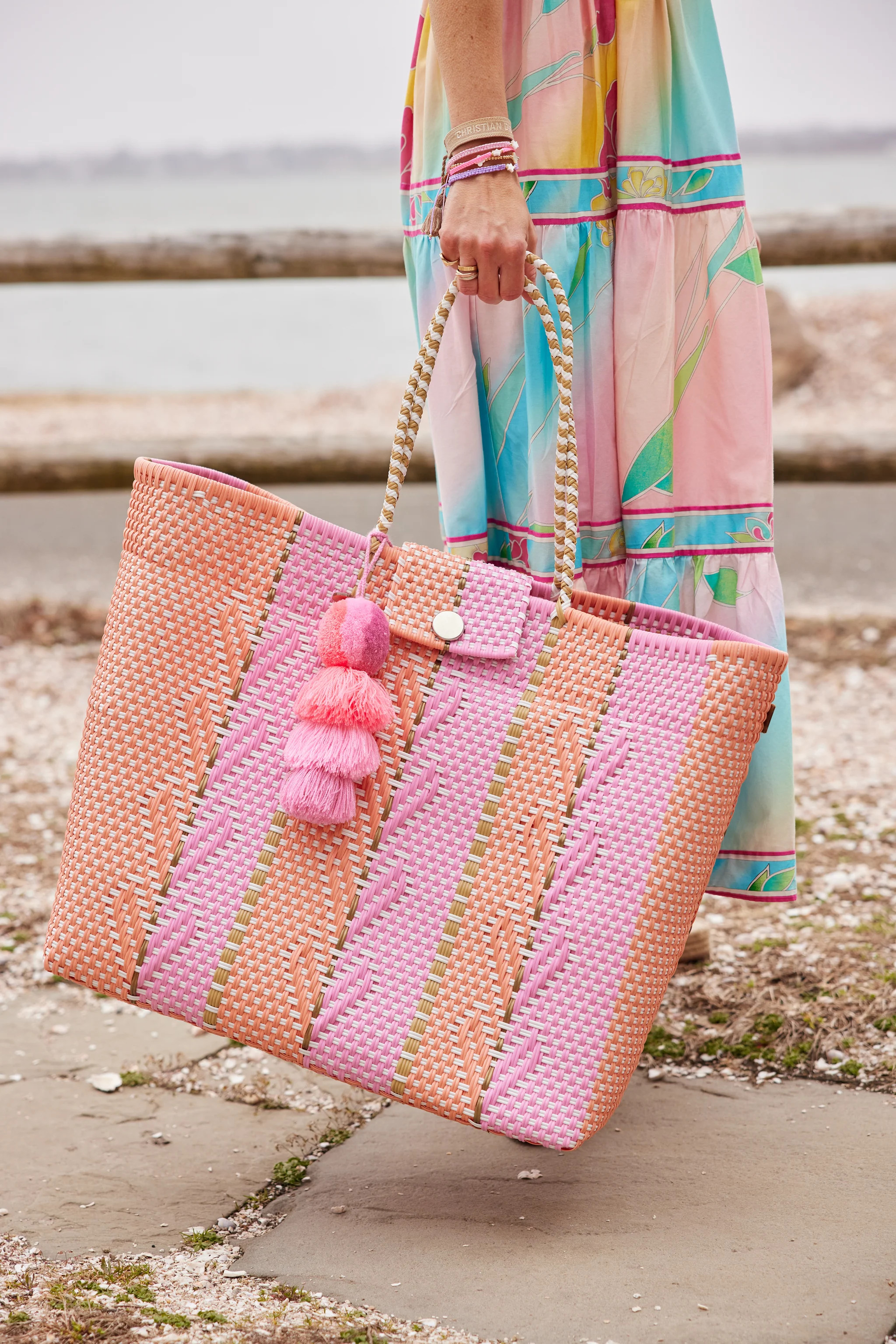 Heart Reflection in Melon / Rose Citron Tote | Squeeze De Citron