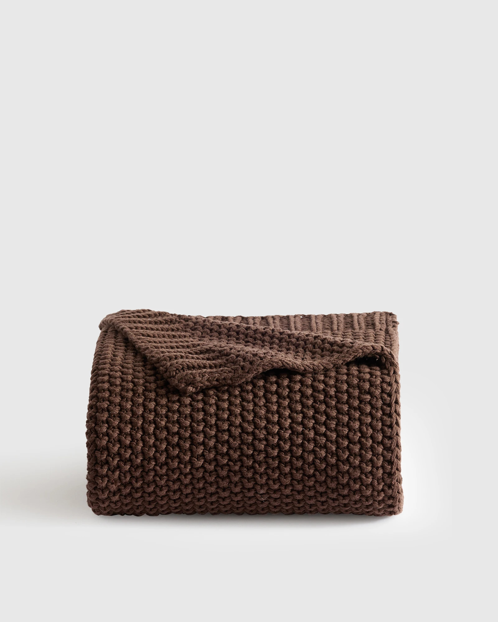 Quince | Cotton Fisherman Throw in Terracotta, Size 50x60 | Quince