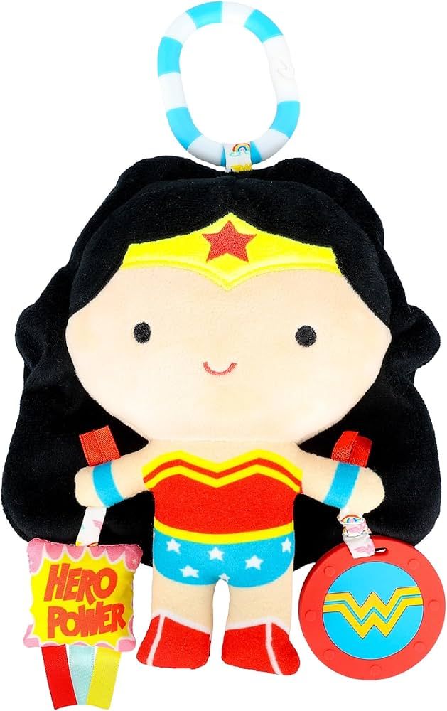 KIDS PREFERRED DC Comics Wonder Woman Multi Sensory Activity Toy with Teethers, Crinkle Textures,... | Amazon (US)