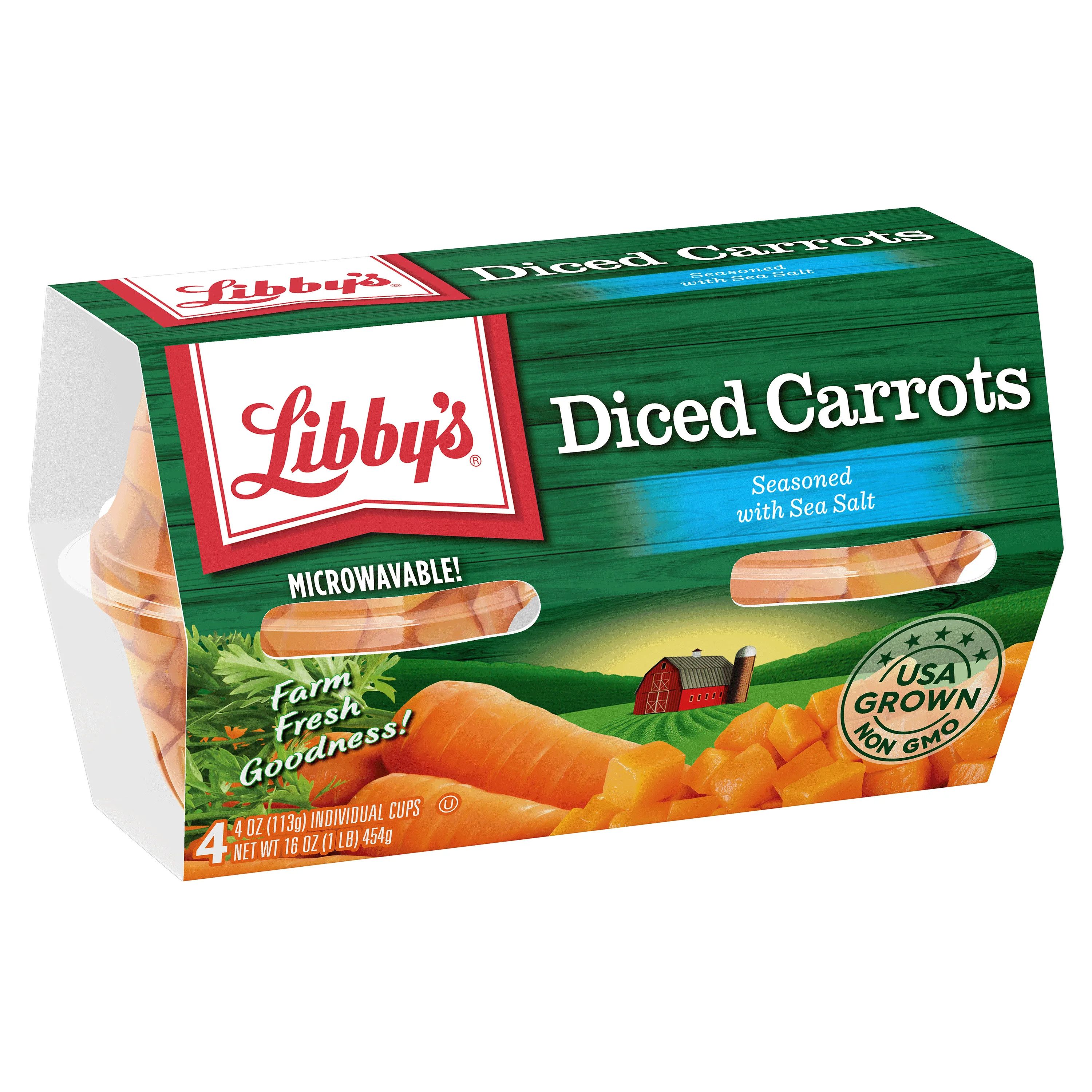 (4 Count) Libby's Diced Carrots, Canned Vegetables, 4 oz | Walmart (US)