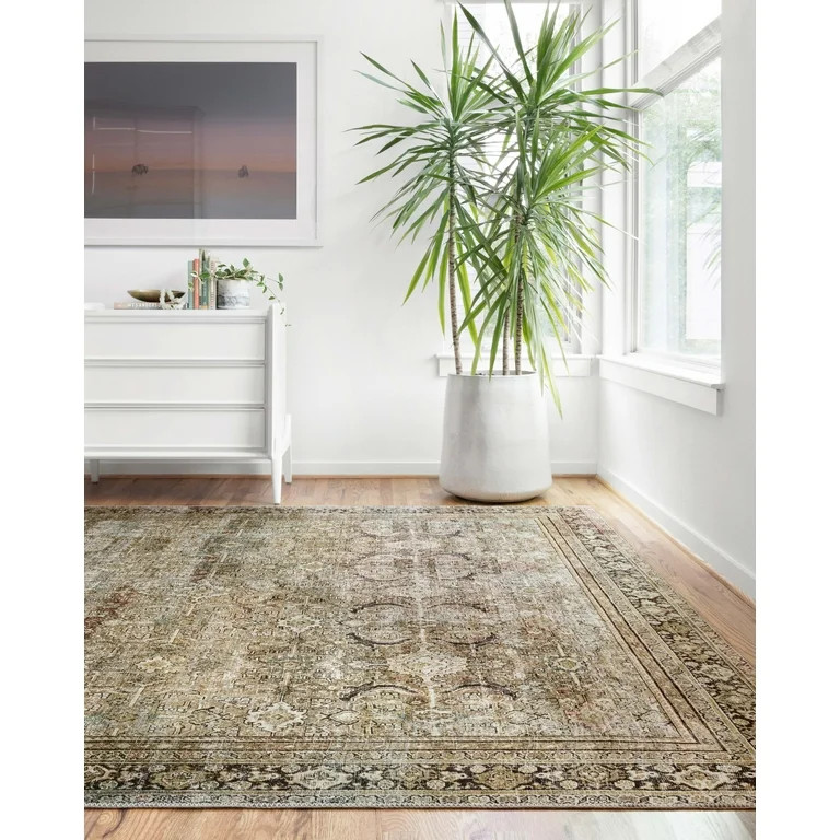 Loloi II Layla LAY-03 Oriental Olive / Charcoal Area Rug 9'-6" x 14' | Walmart (US)