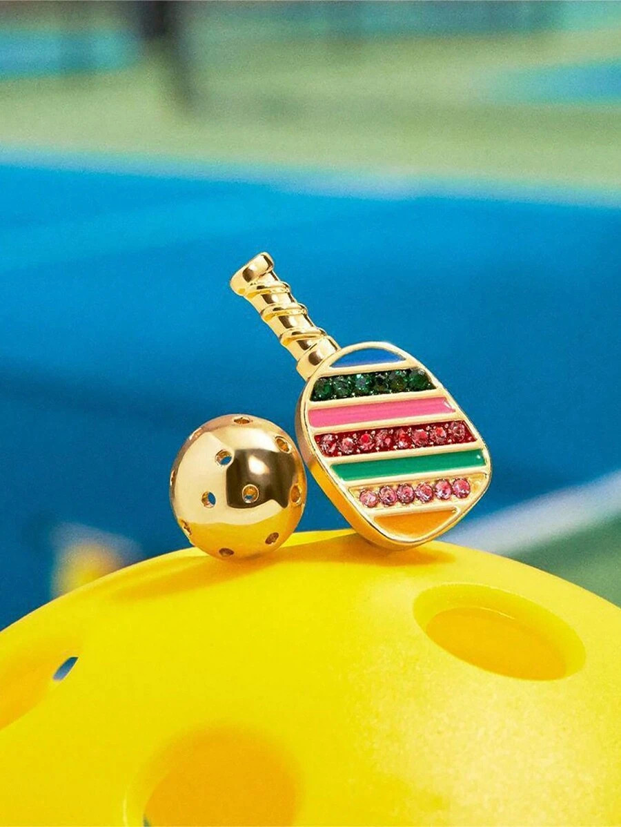 2pcs Pickleball Paddle Earrings Pickle Ball Racket Stud Earring Set Cute Sports Pickleball Jewelr... | SHEIN