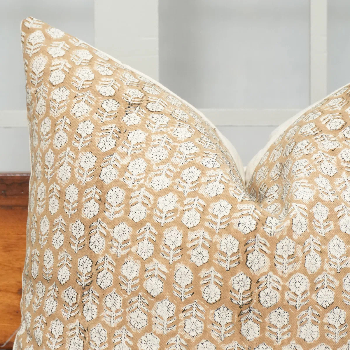 fabdivine Block Printed Pillow Cover Handmade Cotton Decorative Cushion- Tulsi Buti | Wayfair North America