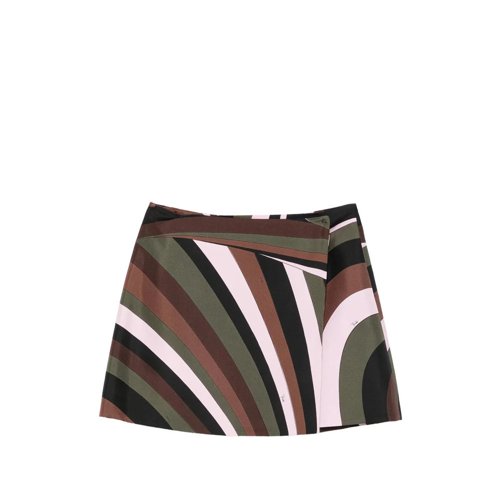Emilio Pucci Geometric Print Mini Skirt — Brown | Italist Inc.
