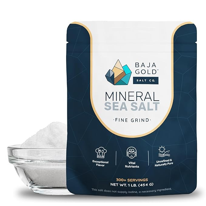 Baja Gold Mineral Sea Salt - Pure & Organic Real Salt for Cooking & Baking | Fine Grind Sea Salt ... | Amazon (US)