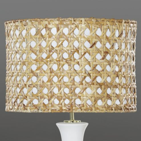 Rattan Eyelets Drum Lamp Shade | Ballard Designs, Inc.