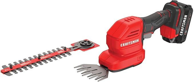 CRAFTSMAN V20 4 In. Cordless Handheld Grass Trimmer and 8 In. Mini Hedge Trimmer, Battery and Cha... | Amazon (US)