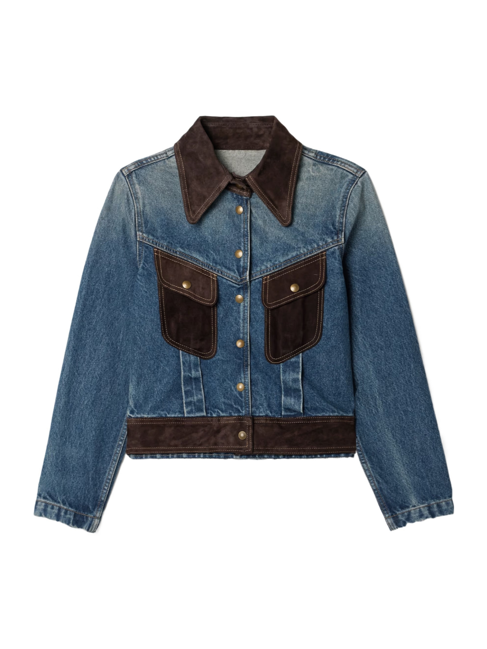 patchwork denim jacket | Senser US