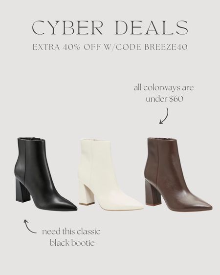 Classic leather pointed toe booties for every occasion. These staple boots are an extra 40% off through 11/26! 

#LTKshoecrush #LTKCyberWeek #LTKsalealert