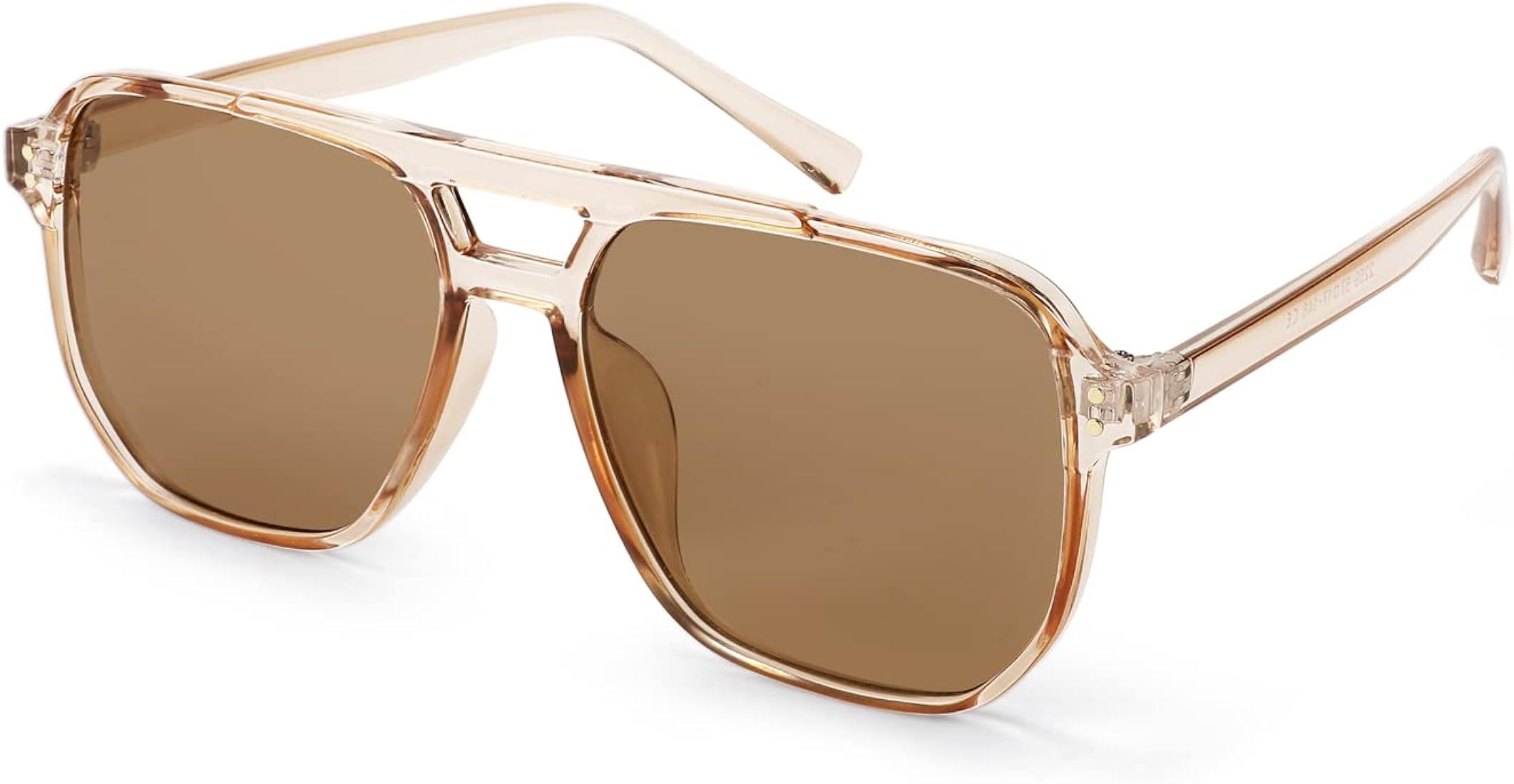 FEISEDY Fashion Aviator Sunglasses Women Men 70s Classic Large Frame UV400 Protection Shades B283... | Amazon (US)