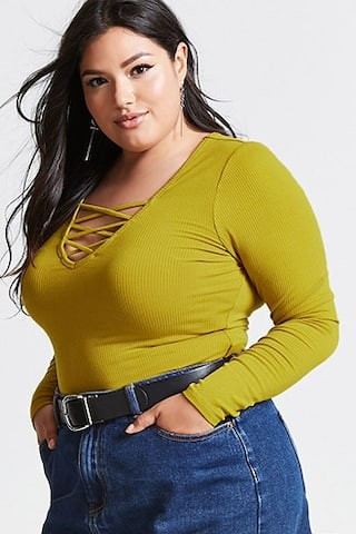 Plus Size Strappy Ribbed Top | Forever 21 (US)