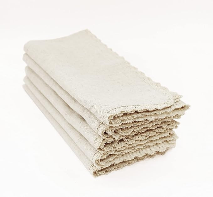 12 Pack Cotton Flax by Flax Dinner Napkins - 18X18 Inches, Decorative Plain Napkin, Soft Absorben... | Amazon (US)