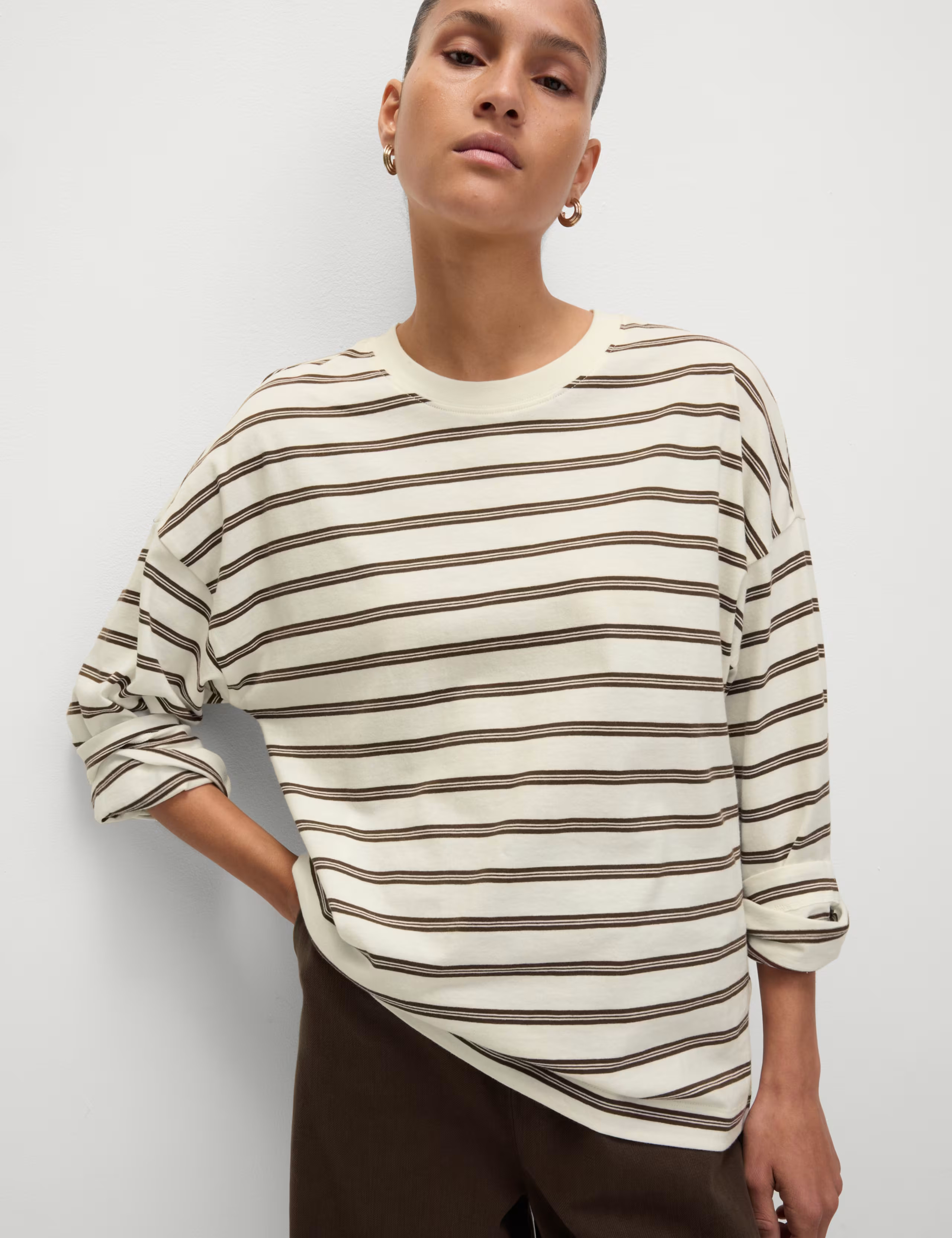 Pure Cotton Striped Crew Neck T-Shirt | Marks & Spencer (UK)