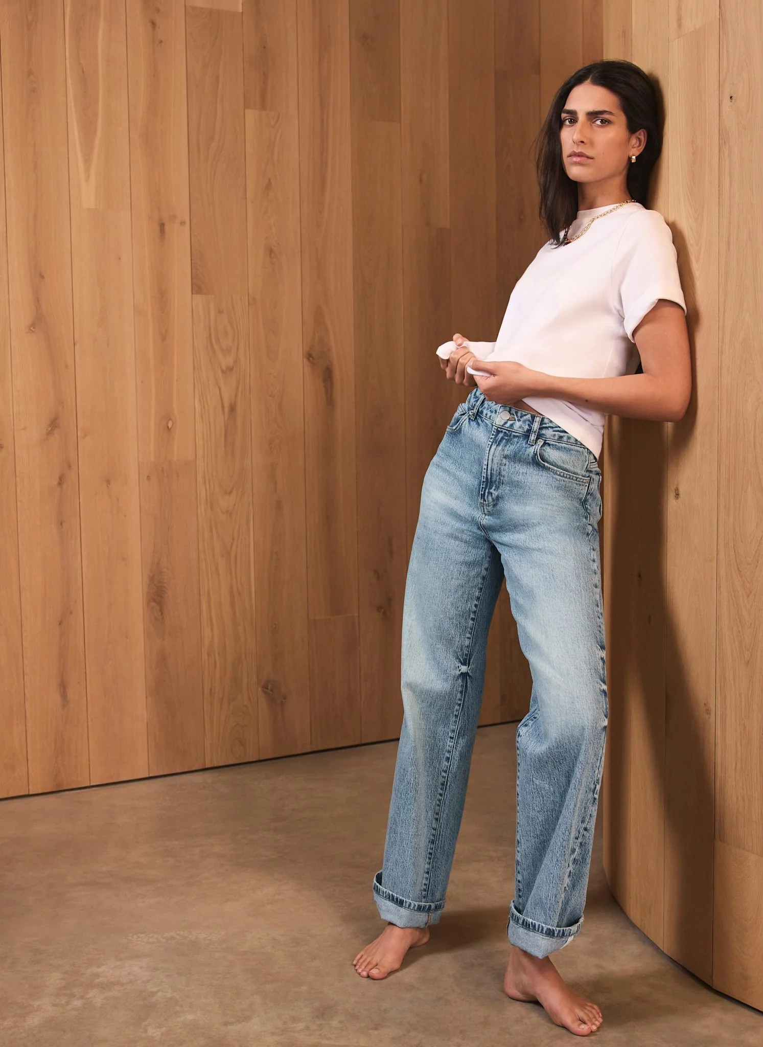 Mid Indigo Workable Wide Jeans | Mint Velvet
