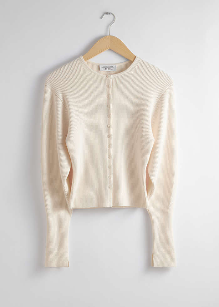 Fitted Rib-Knit Cardigan | & Other Stories US