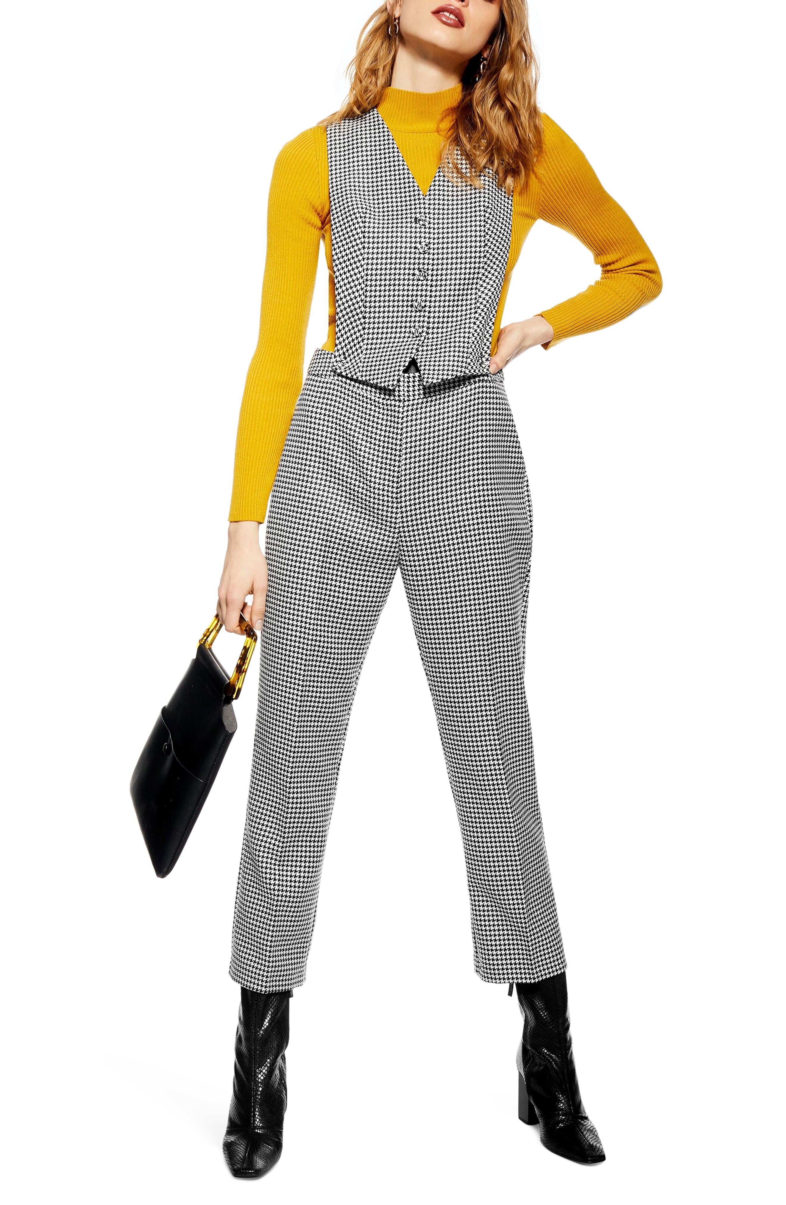 Topshop Houndstooth 3-in-1 Jumpsuit | Nordstrom