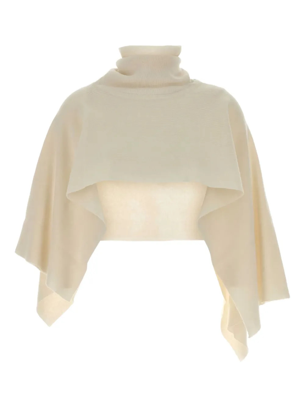 Magda Butrym Turtleneck Wool Cape | Neutrals | FARFETCH AU | Farfetch Global