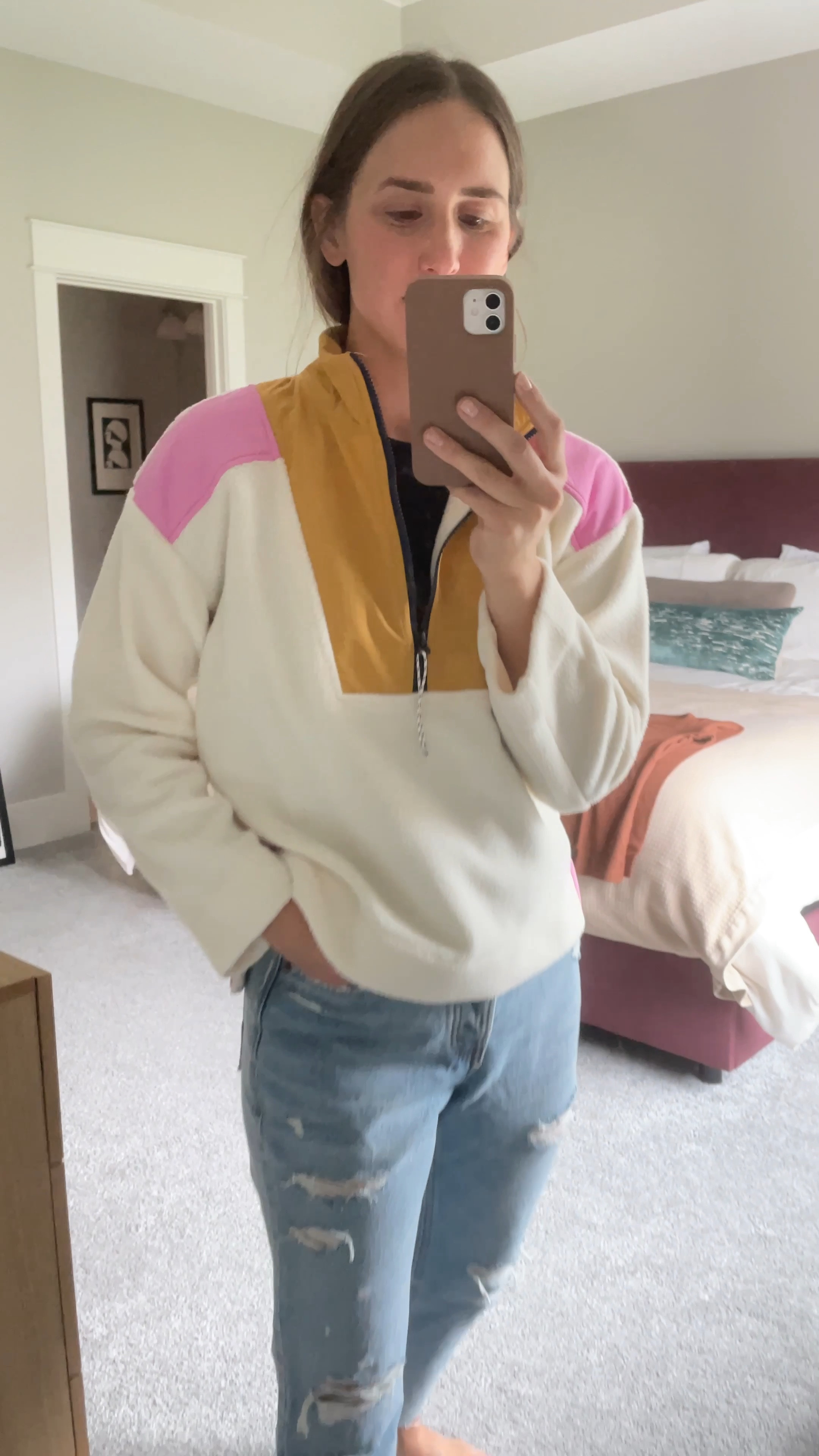 K, Walmart, I see you. This $19 quarter zip is amazing! The pop of color caught my eye and the quality is making me so happy. The inside is lined with a smooth material which makes it extra comfy. The pink is just so fun! Runs slightly small but I stuck with my true size & love it. #walmart #walmartfinds #quarterzip #activewear #sweatshirt #fall #falloutfit #ltkunder25 

#LTKfit #LTKsalealert #LTKunder50