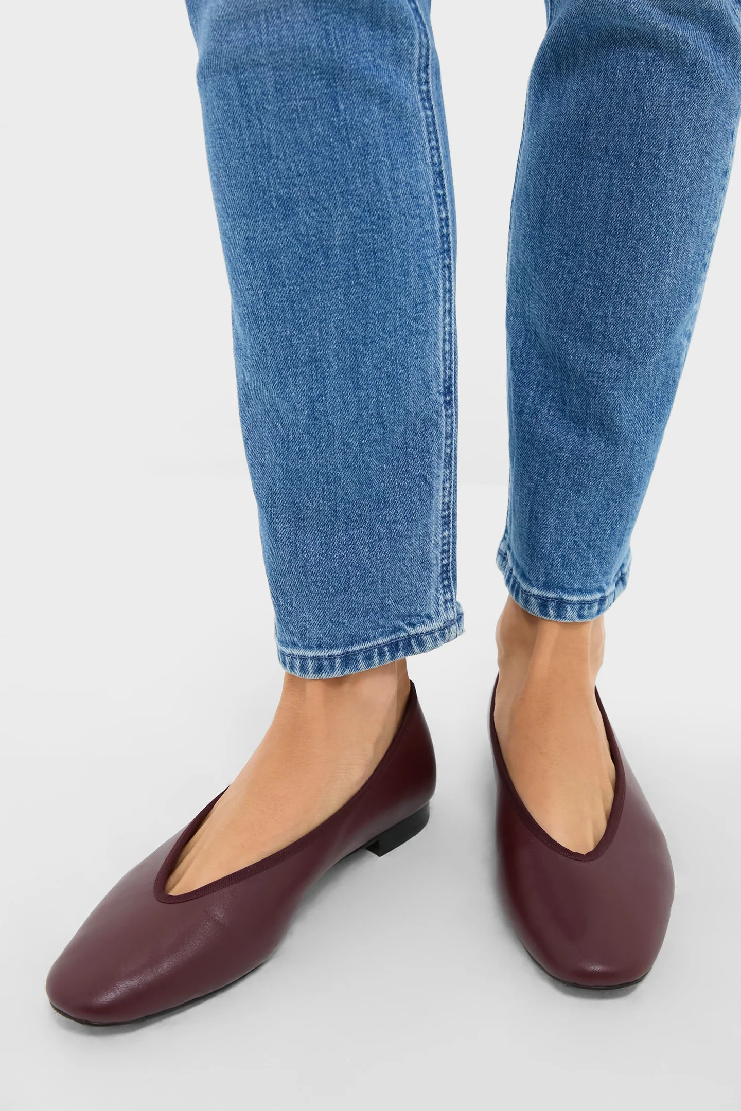 Oxblood Leather Nina Flats | Tuckernuck (US)