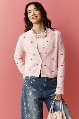 NVLT Embellished Heart Motif Lady Jacket | Anthropologie (US)